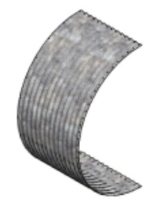 Ring sheet 0.95mm upper f/silo 1830